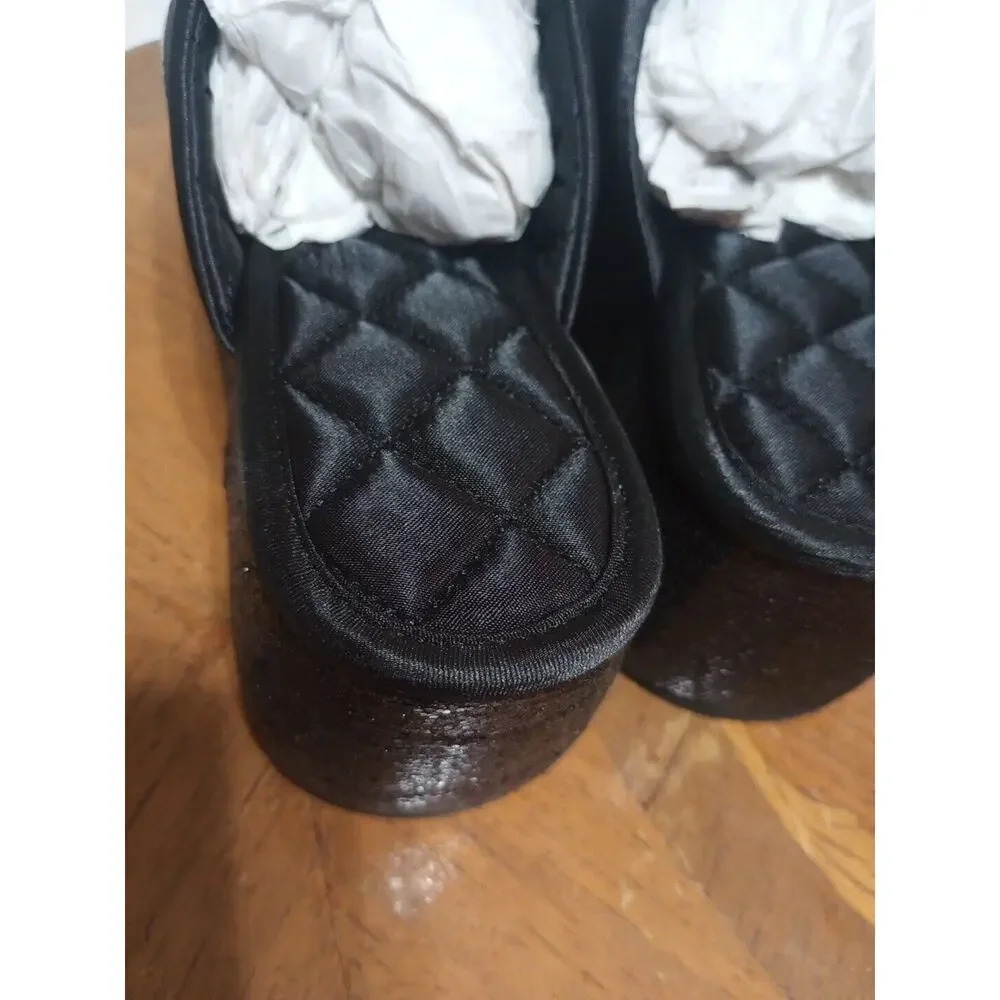 ZSA ZSA Degene-Rossi Womens Slip On Shoes‎ NEW Luxury Slippers Sz 6 Silver Black - Picture 5 of 6